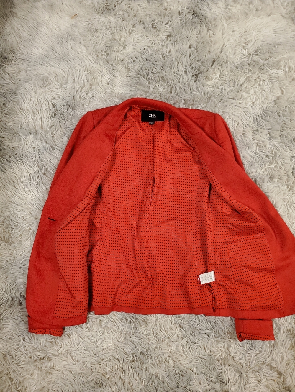 CHIC Red Tailored Single-Button Blazer - Picture 6 of 10